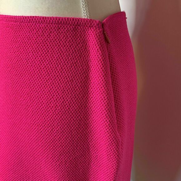 VTG Style St John Black Label Santana 2pc hot pink suit jacket 10 & skirt 6 - Picture 7 of 12
